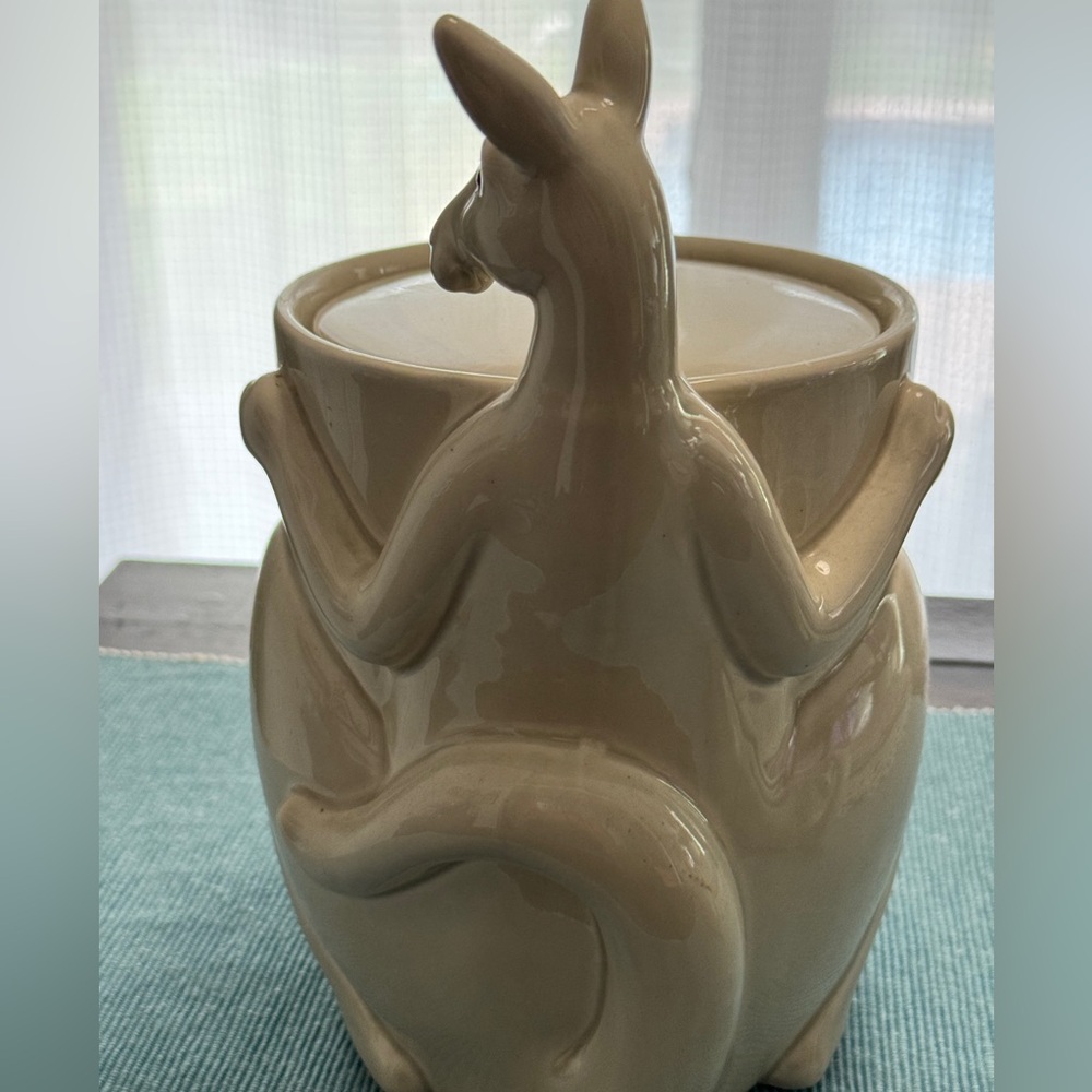 Fitz And Floyd Ceramic Kangaroo Cookie Jar With Lid Vintage Canister Kitchen - Picture 9 of 11